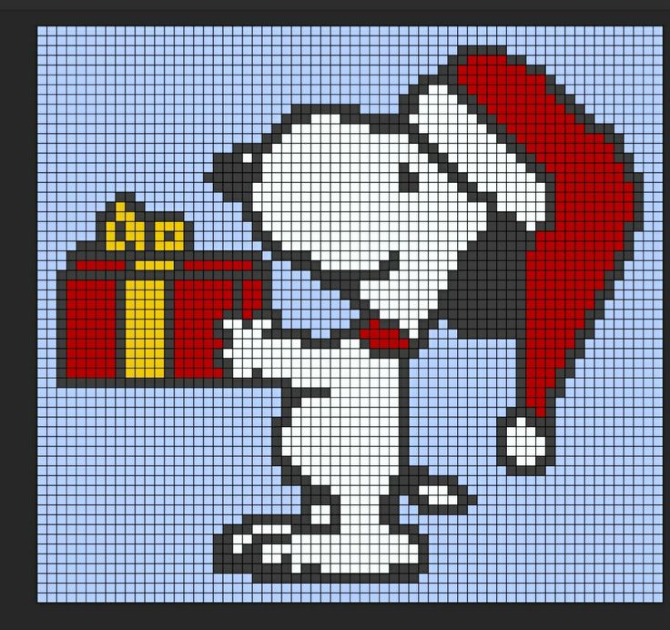 a cartoon character holding a gift box in his right hand and wearing a santa hat