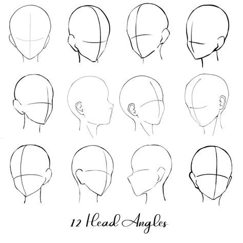 how to draw the head angles