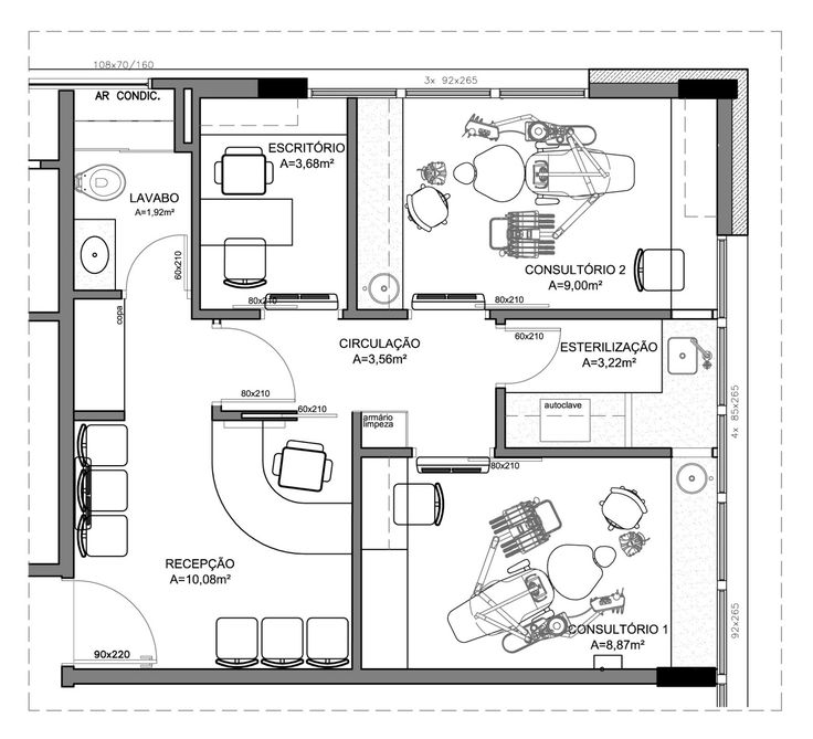 the floor plan for an office building