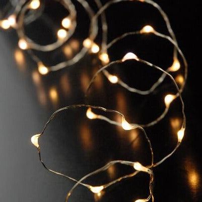 some lights that are sitting on a table