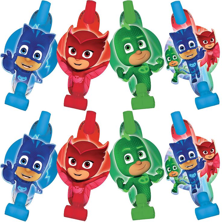 the pj masks have different colors and shapes