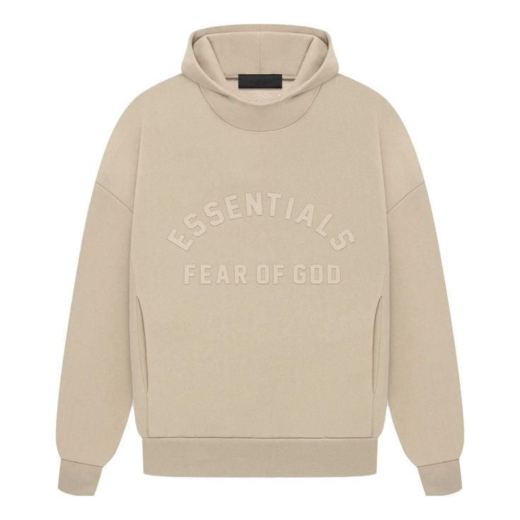 Fear of God Essentials SS23 Essentials Hoodie 'Dusty Beige' 192SP232055F Fear Of God Hoodie, The Fear Of God, Essentials Hoodie, Fear Of God Essentials, Fear Of God, The Fear, Clothing Essentials, Oversize Hoodie, Fashion Essentials