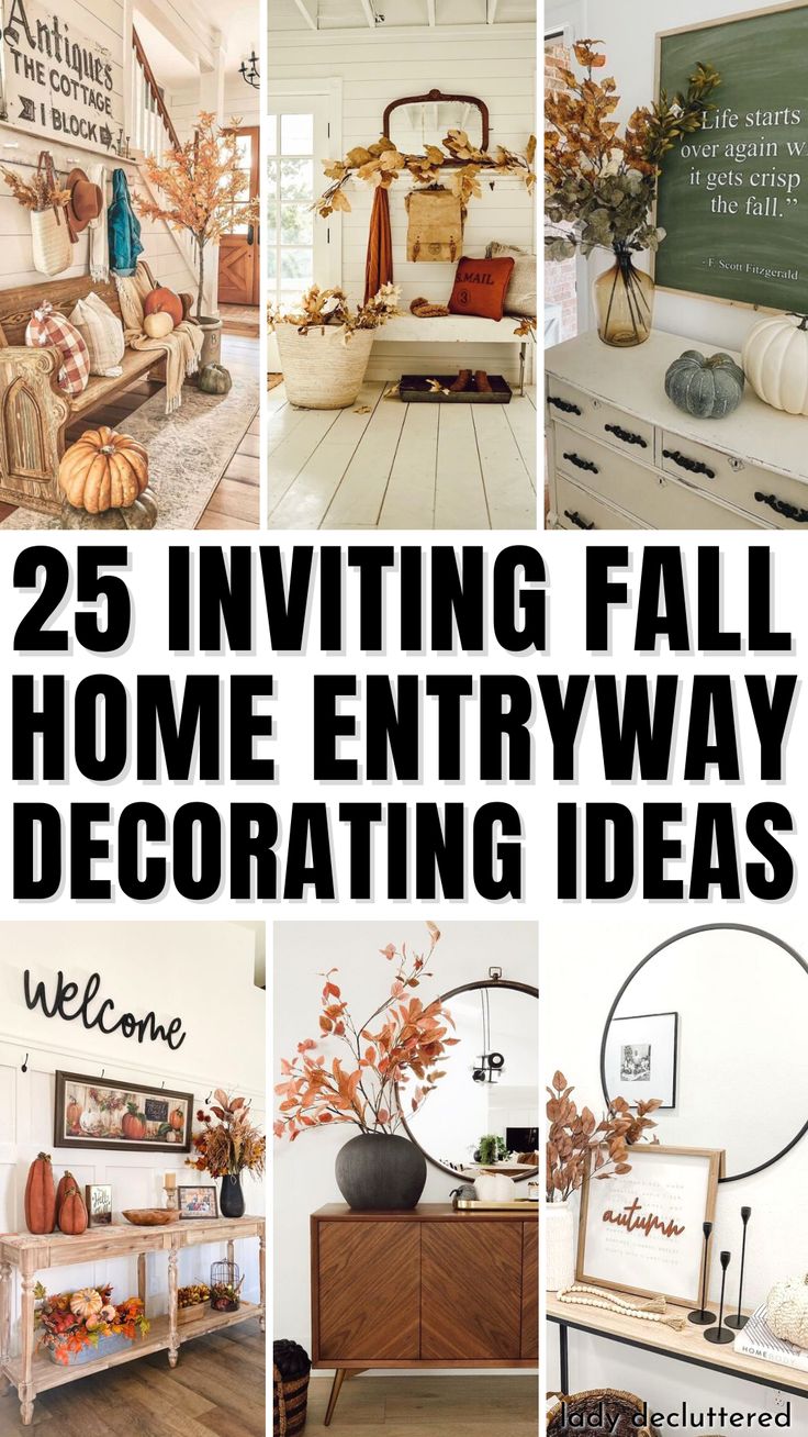 25 Inviting Fall Home Entryway Decorating Ideas Thanksgiving Decorations Entryway, Fall Front Entry Decor, Fall Coat Rack Decor, Fall Entry Bench Decor, Mudroom Fall Decor Ideas, Hallway Fall Decorating, Fall Front Entry Way Table Decor, Foyer Fall Decorating Ideas, Fall Bench Decor Indoor