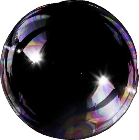 an image of a black ball with some lights on it