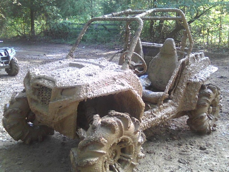 an off road vehicle made out of mud