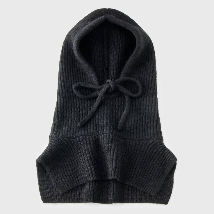 Knit snood hood balaclava from Wild Fable™ in black. Made from a recycled polyester-acrylic-wool blend. Designed with a 16-inch crown height and a bow at the face opening. Single layered construction provides comfortable wear. If you’re not satisfied with any Target Owned Brand item, return it within one year with a receipt for an exchange or a refund. Wild Fable™: A look for every story. Hooded Scarf Outfit, Hood Balaclava, Knit Snood, Month Challenge, Crochet Hood, Goth Clothes, Hood Hat, Knitted Balaclava, Basic English