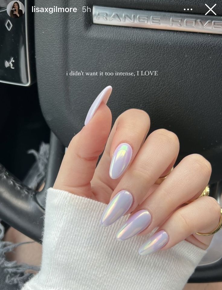 Pedicure Spring, Spring Pedicure, Opal Nails, Pink Chrome Nails, 2025 Spring, Solid Color Nails, Silver Nail, Her Nails, Short Acrylic Nails Designs