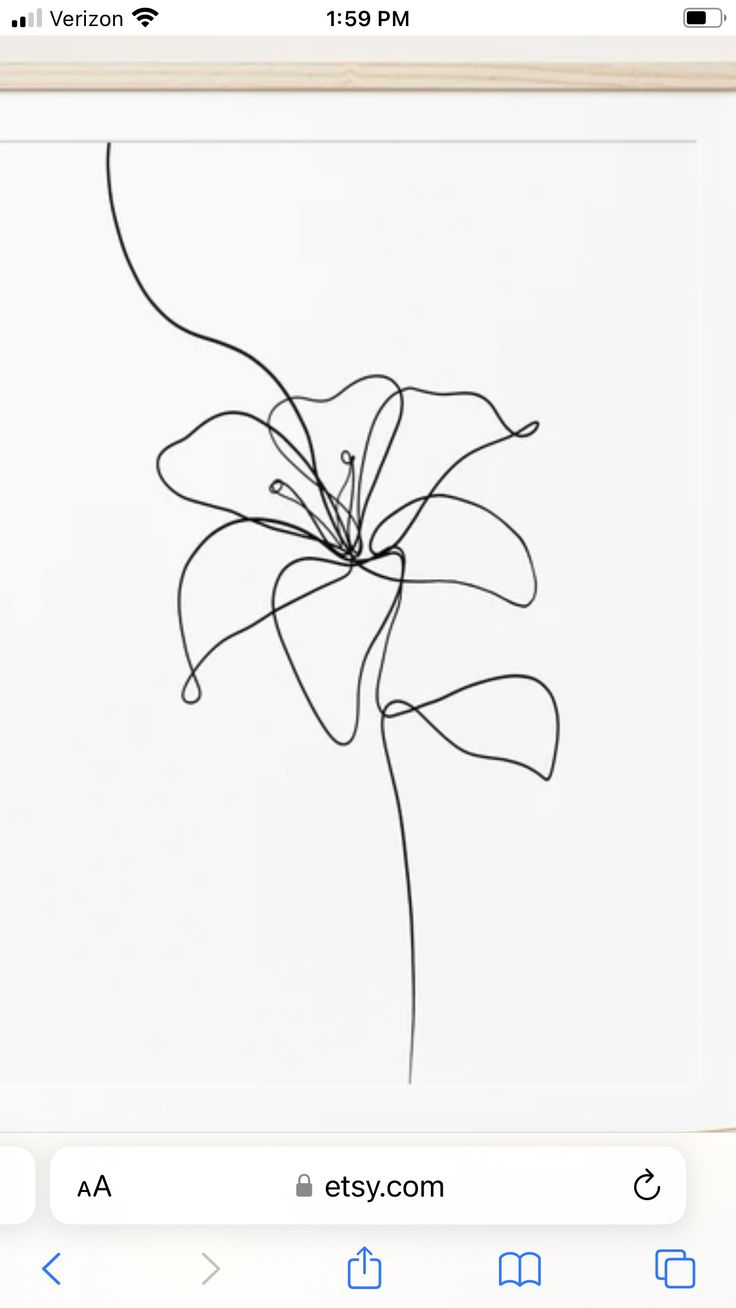 an image of a flower drawn on paper