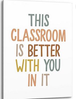 this classroom is better with you in it canvas wall art print - multicolored