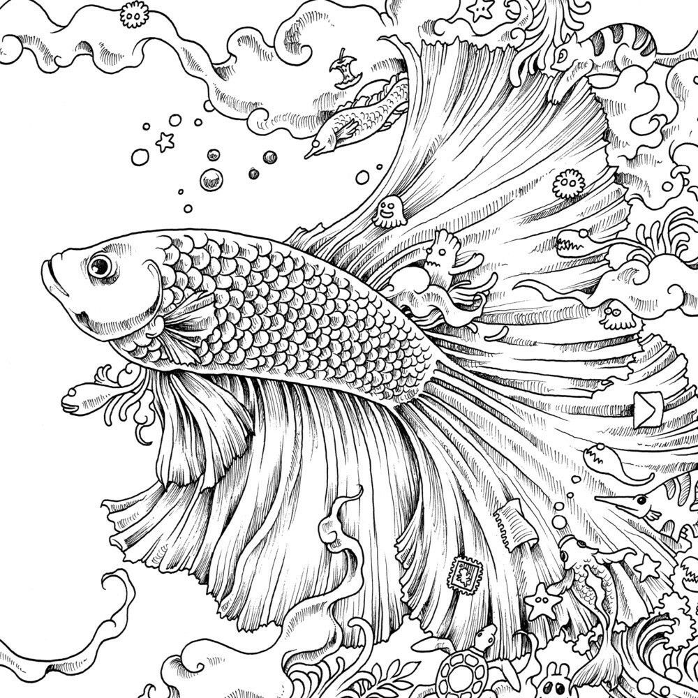 Animorphia in 2022 | Coloring book art, Pencil drawings of animals ...