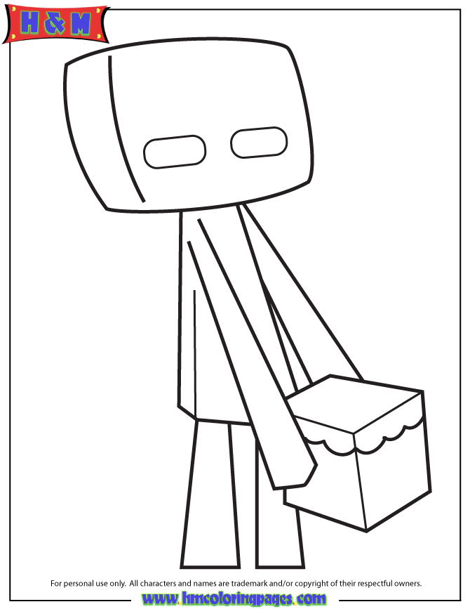 coloring pages minecraft enderman videos