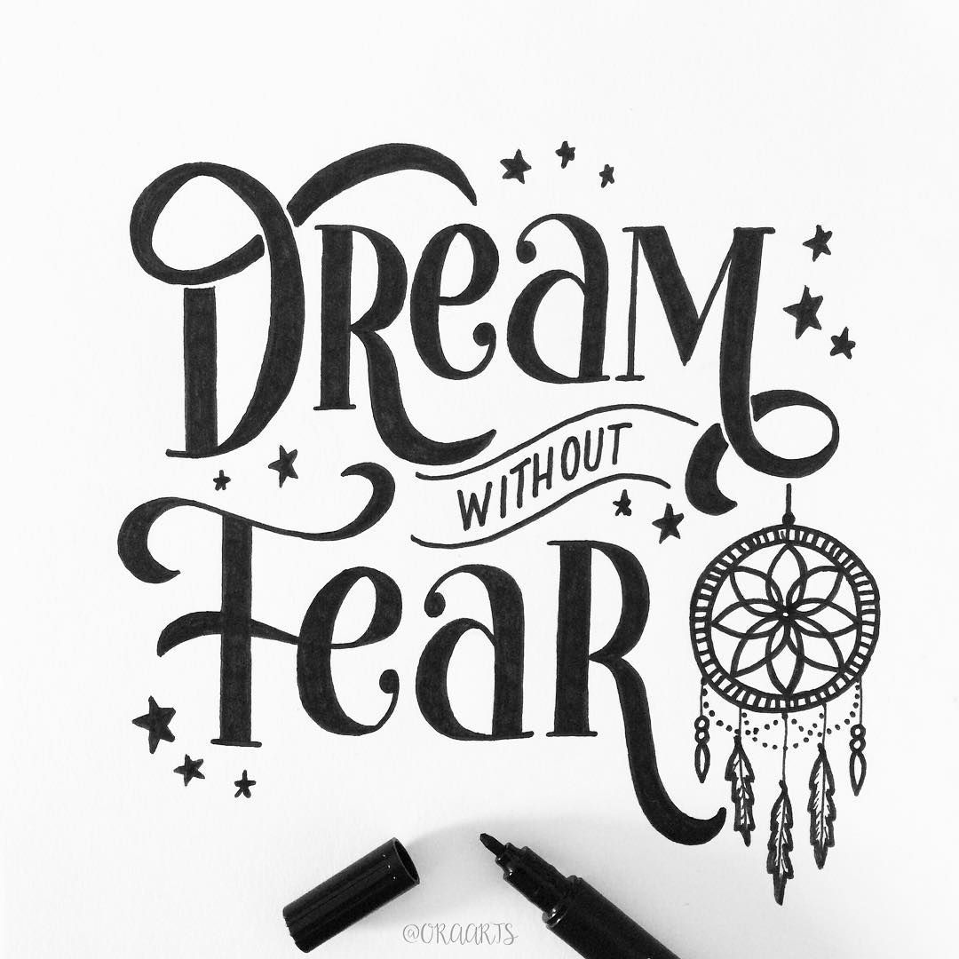  Dream without fear Oraarts Hand Lettering  