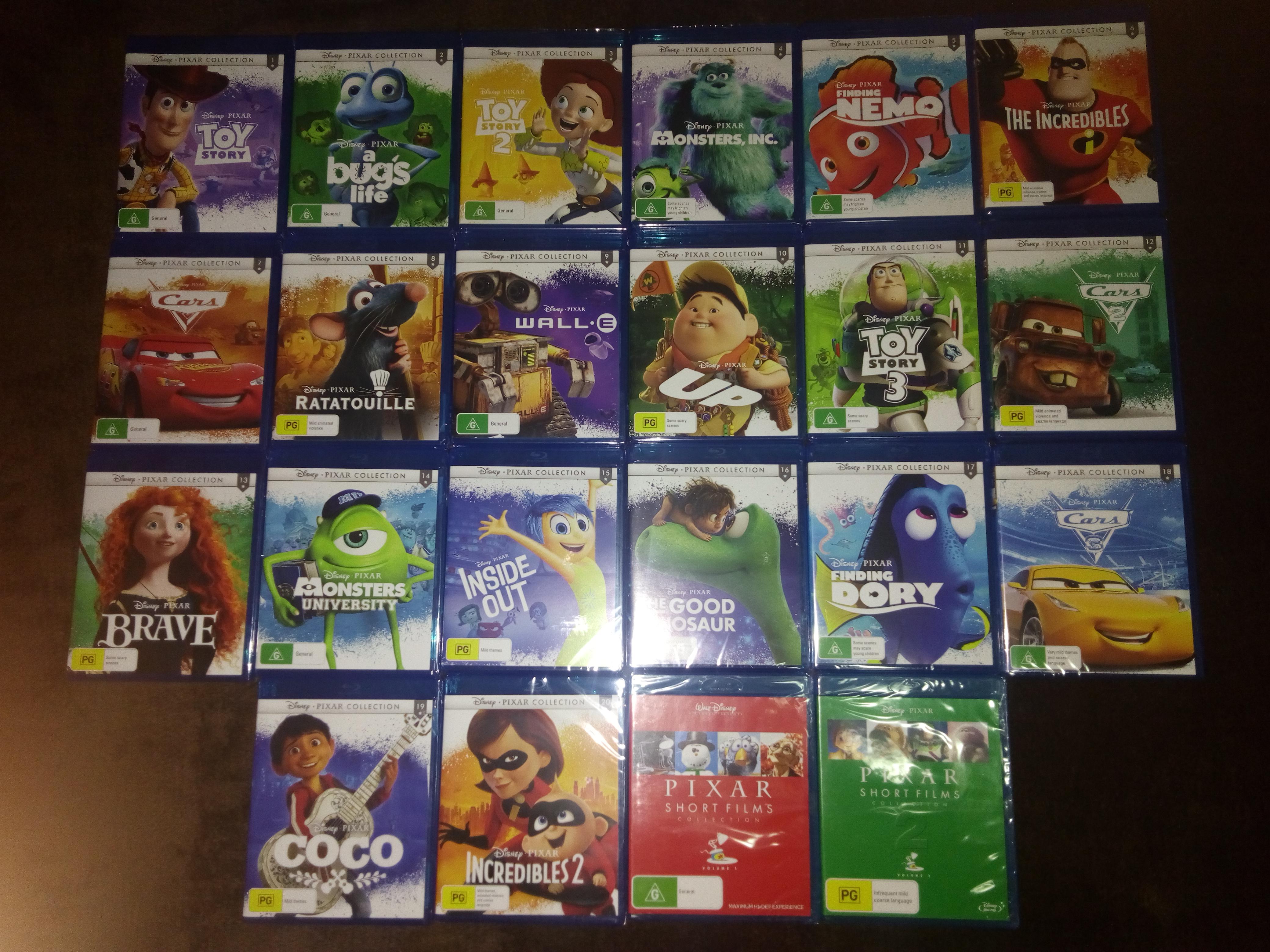 My Complete Disney Pixar Blu Ray And Dvd Collection - disney ...