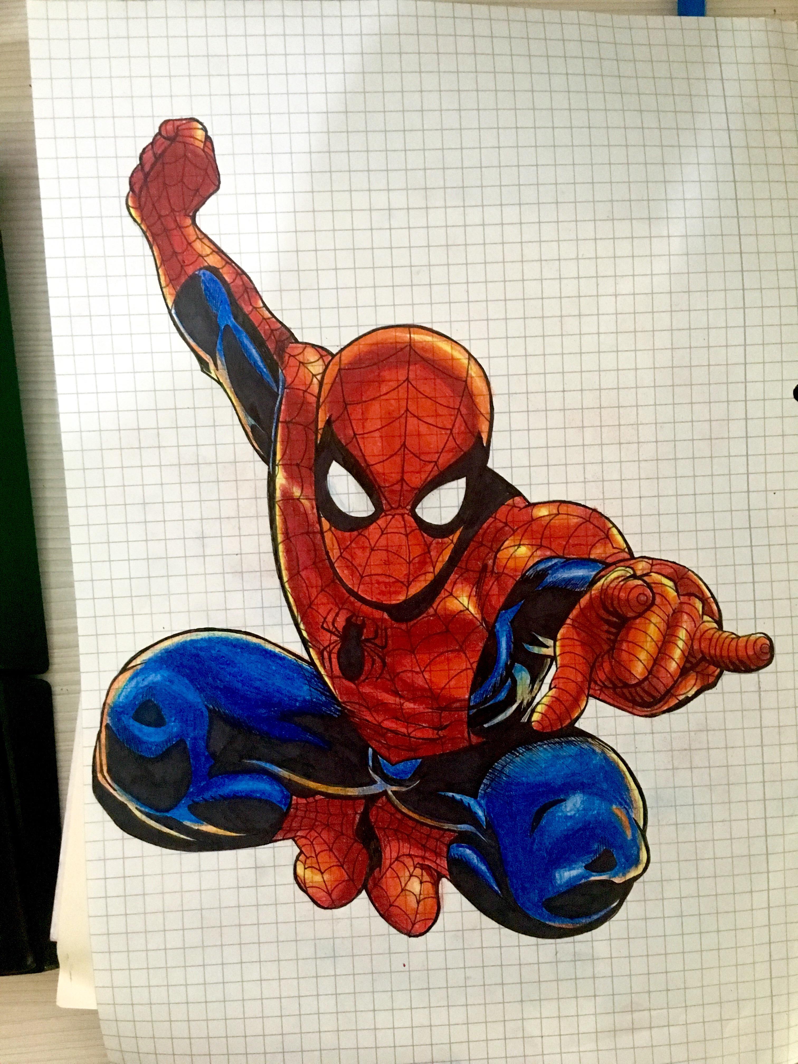 Spider Man Pic Drawing - Spider Superheroes Drawdoo | Boddeswasusi