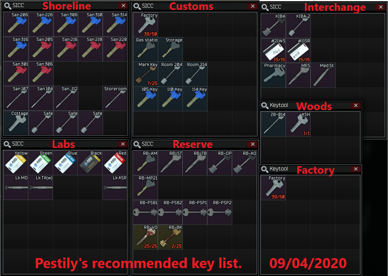 Escape From Tarkov Keyboard Layout