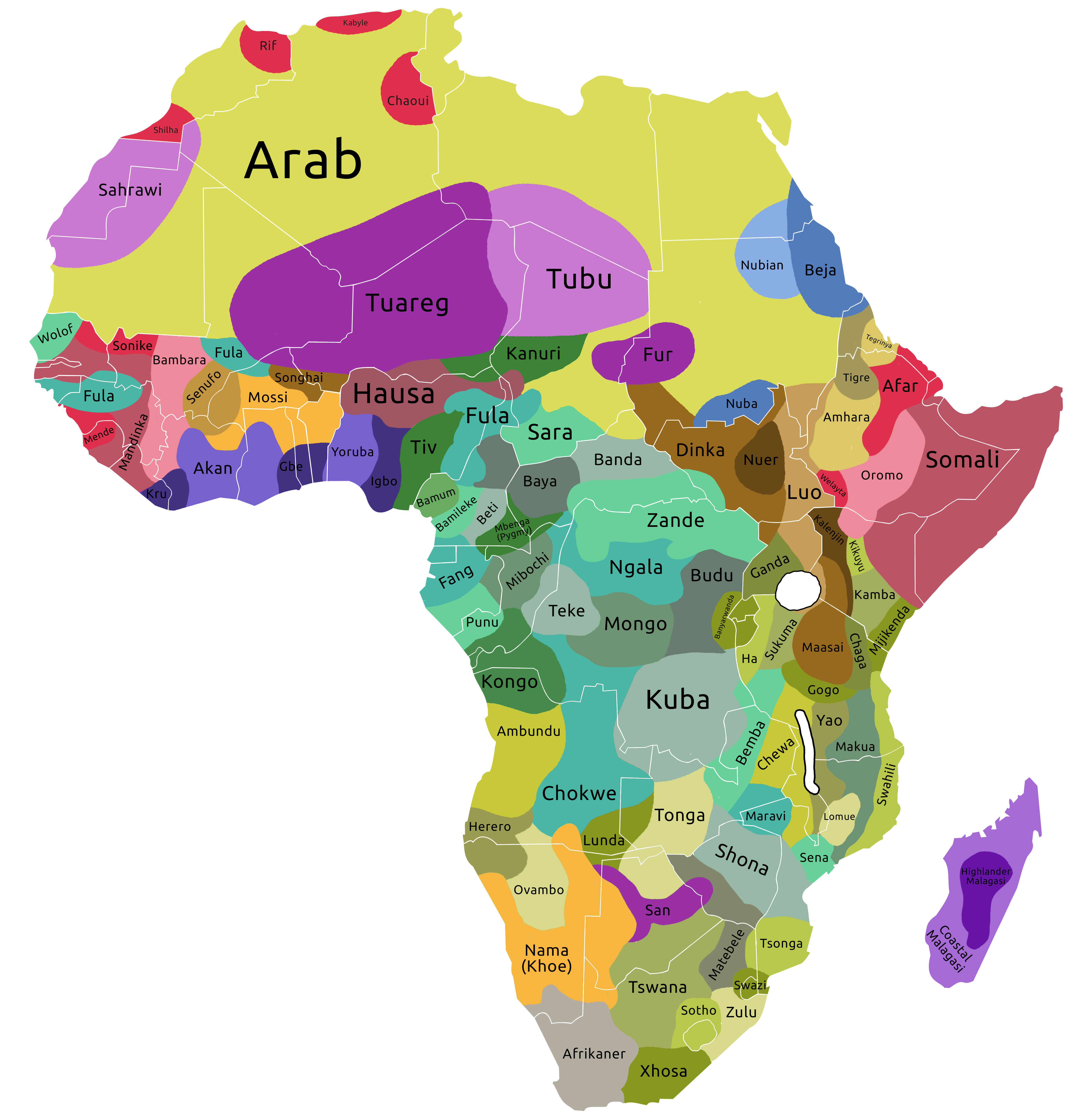 Ethnic Groups In Africa Map