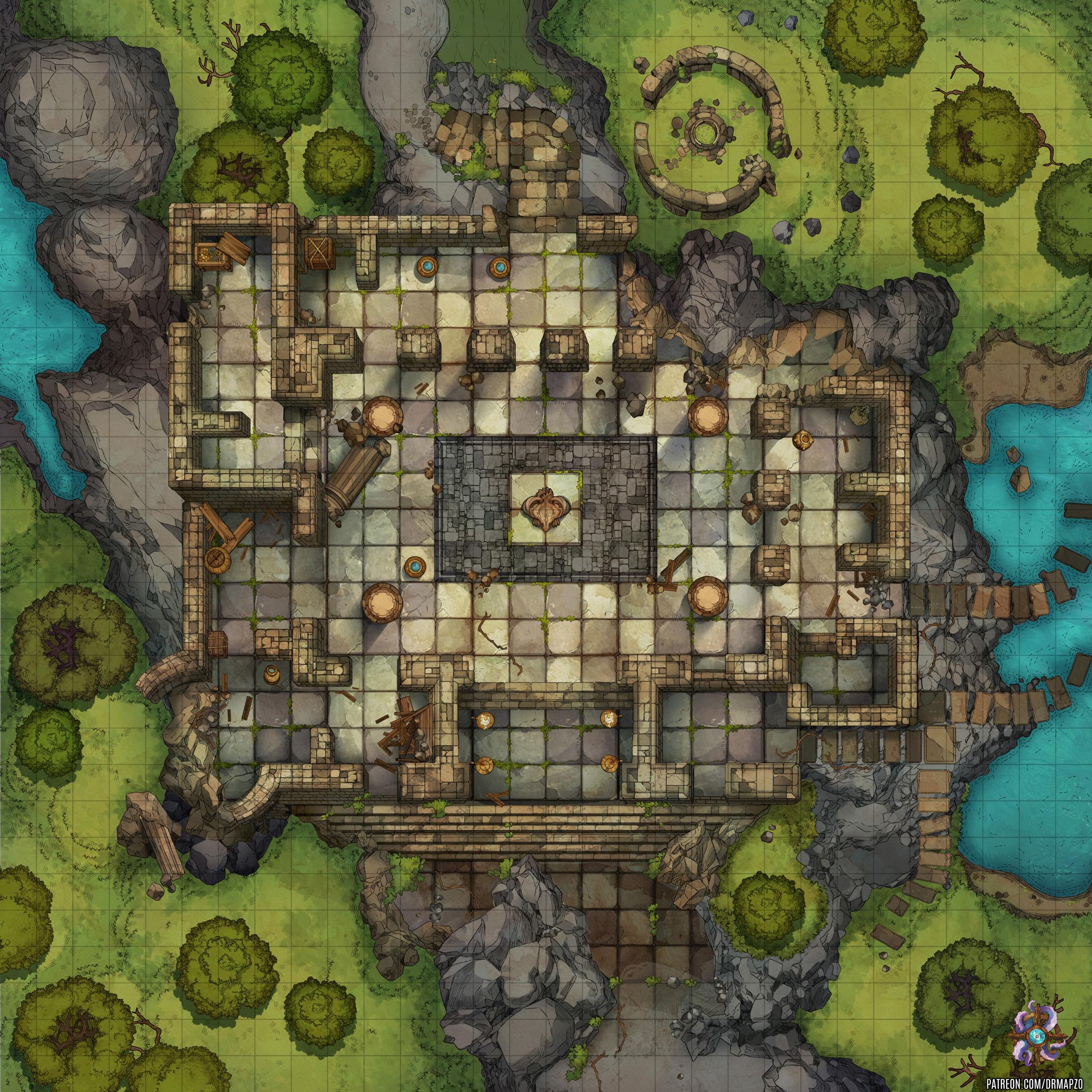 The Snake Temple Battle Map 30x30 Battlemaps Dungeon - vrogue.co