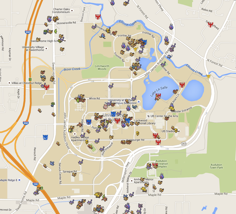 UB North Campus Map