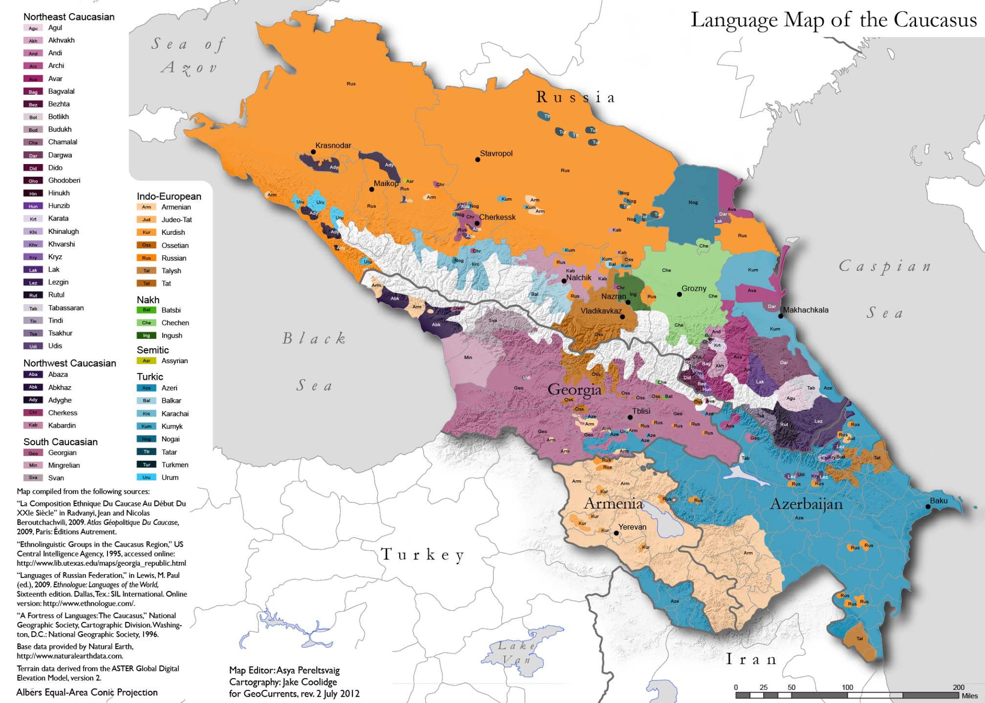 Armenian Language Map