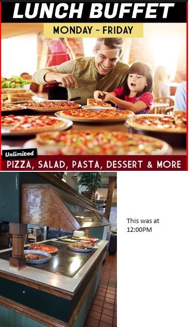 Pizza Hut Lunch Buffet : r/ExpectationVsReality