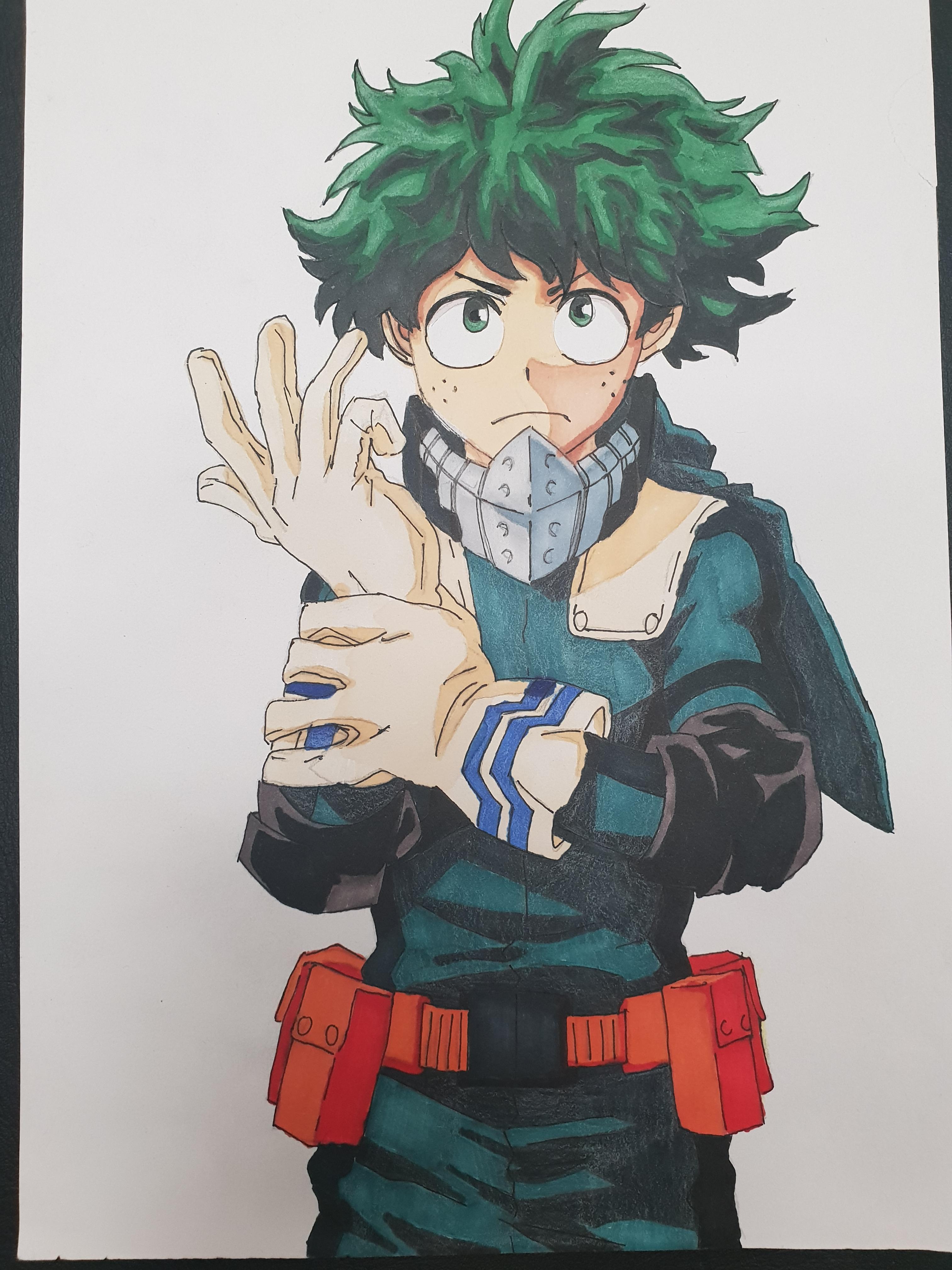 Deku Full Body Drawing