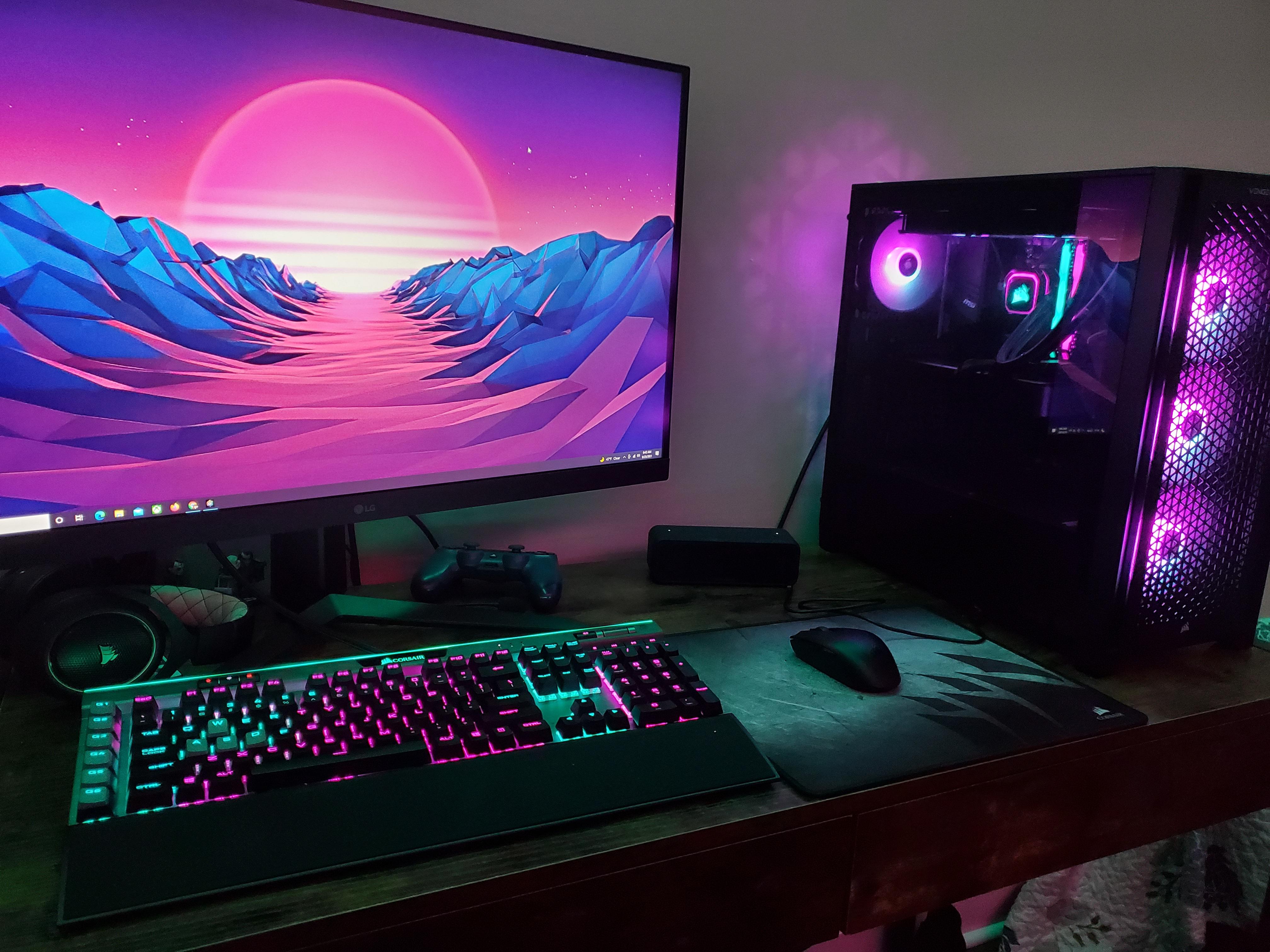 First Pc Gaming Set-Up. Corsair If You Could Make A Desk And A Monitor So I  Can Complete The Set That Would Be Great.🤣 : R/Corsair