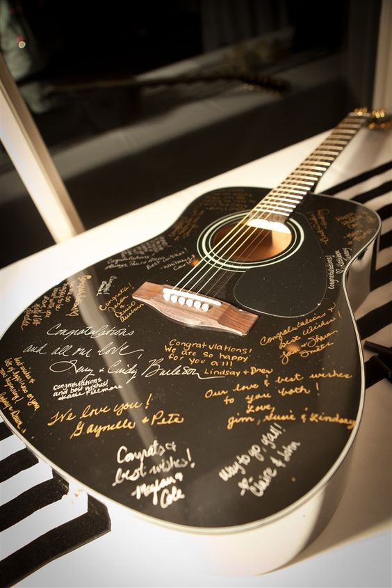 Guitar guest book.