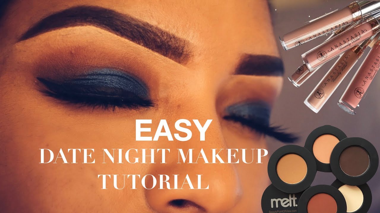 POPPIN BLUE DATE NIGHT MAKEUP EASY TUTORIAL YouTube