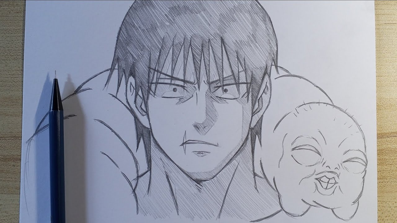 How to draw Toji easy step by step - YouTube