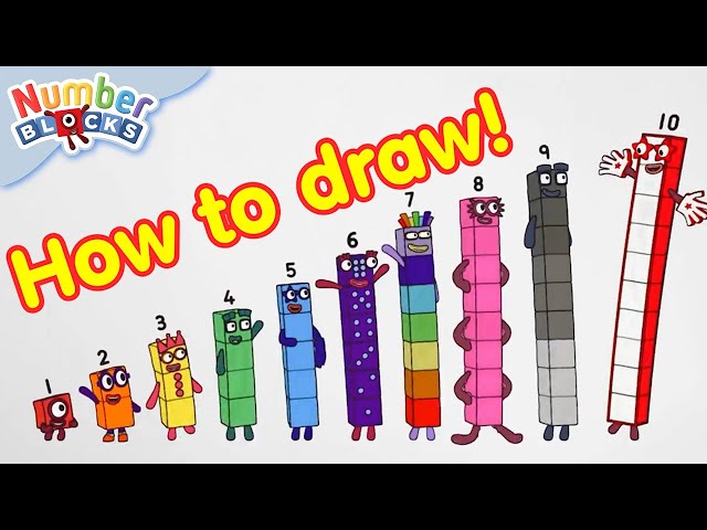 How to Draw the Numberblocks | Learn to Count 1 to 10 | @Numberblocks ️ ...