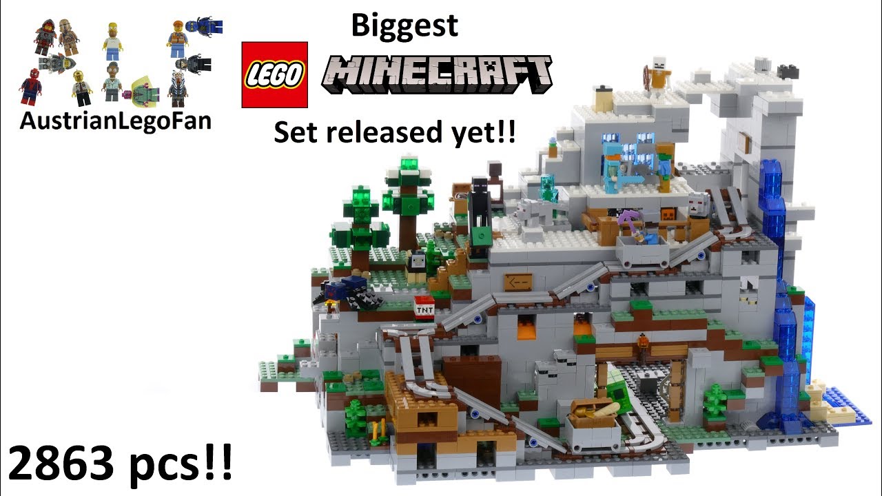 Lego Minecraft 21137 The Mountain Cave - Lego Speed Build 