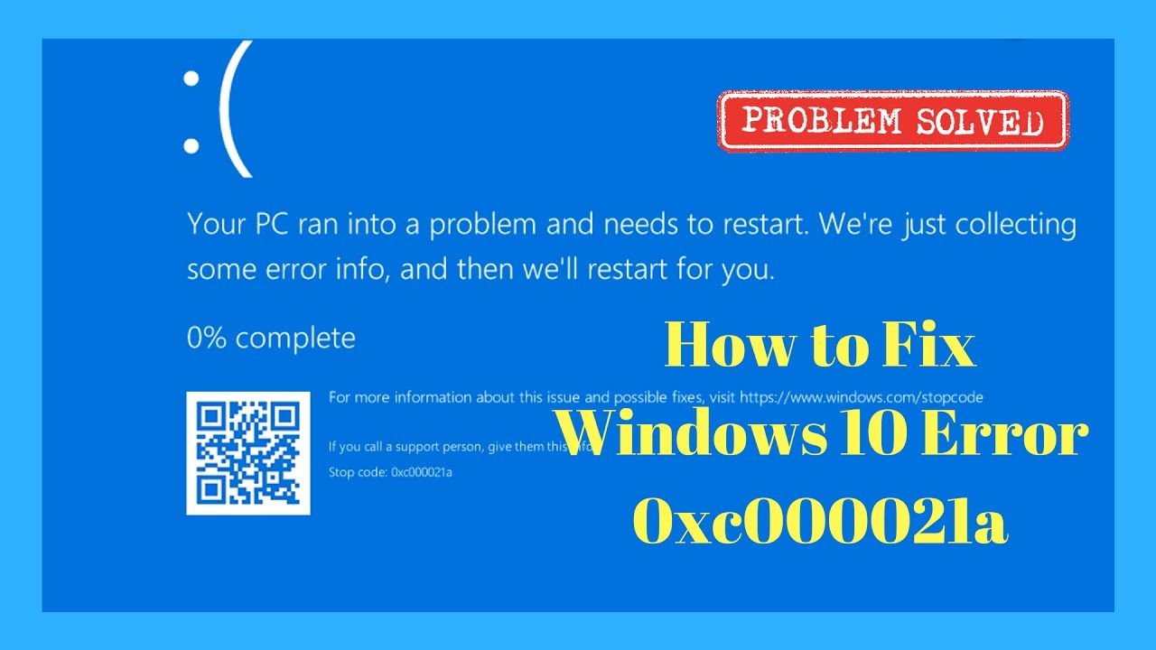 Windows 11 Error Code 0 Xc 00000 E