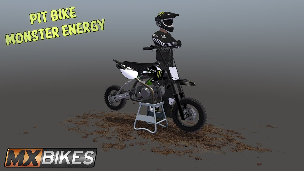 MX Bikes - PitBike Monster Energy - PC Mods by RkrdM - YouTube