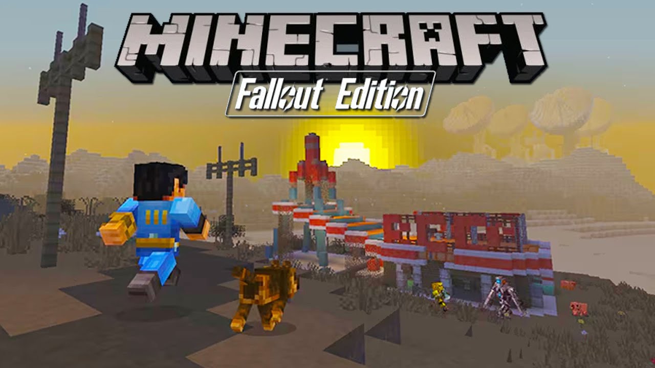 Minecraft Fallout Mash-Up Pack Gameplay Review - YouTube