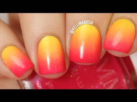 Summer Sunset Gradient Nail Art Design DIY || KELLI MARISSA