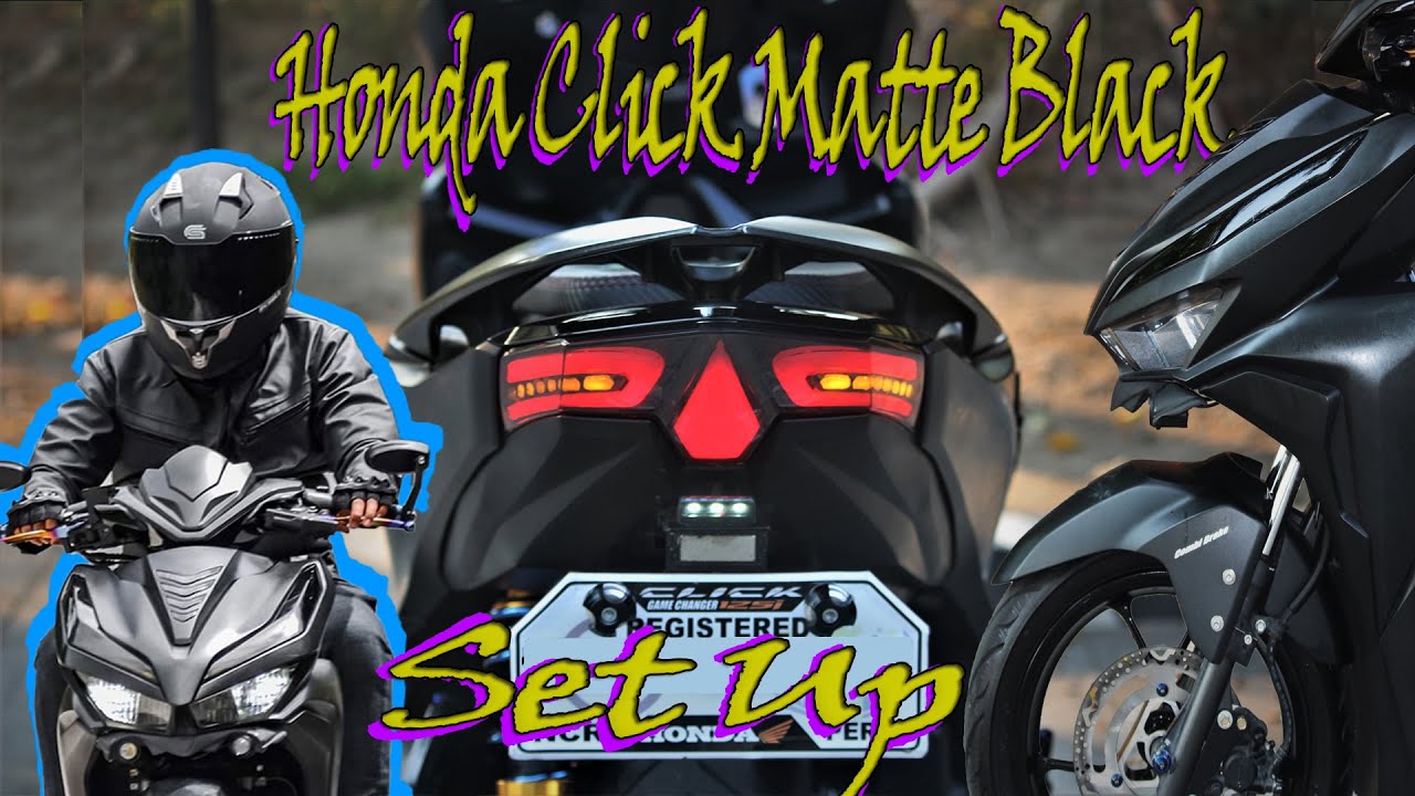 Honda Click 125i Matte Black Set Up - YouTube