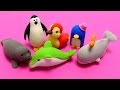 Kawaii Eraser Pole Edition Zoo Set - Whale, Dolphin, Penguin, Seal & Seagull