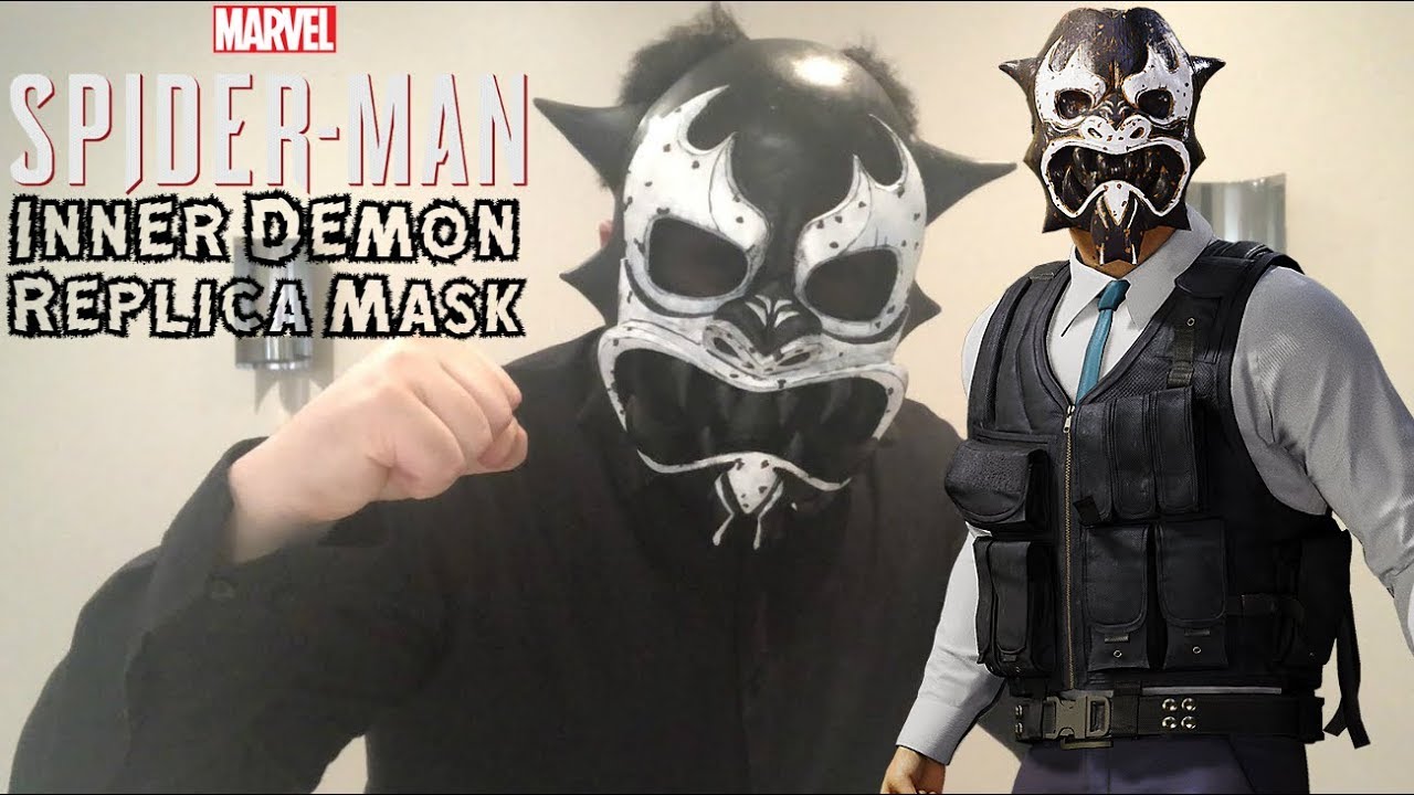 Spider-Man PS4 Inner Demon Replica Mask Showcase & Review - YouTube