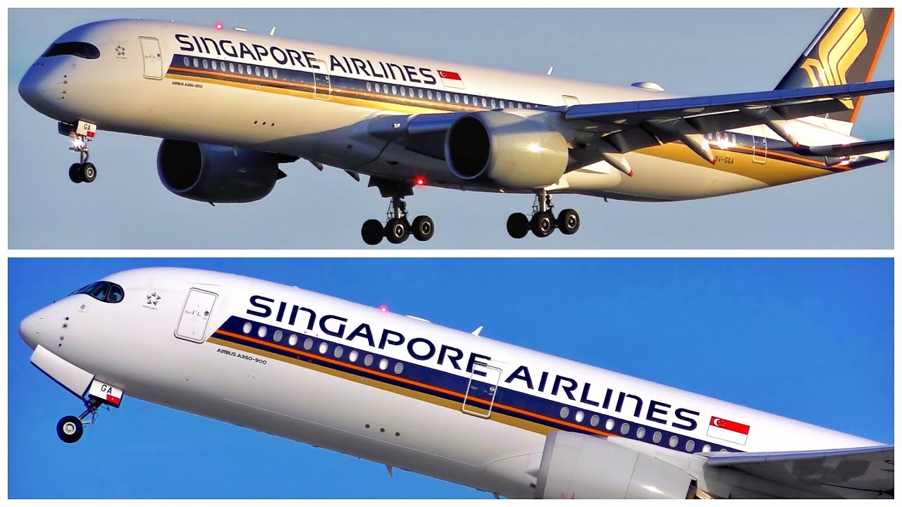 SINGAPORE AIRLINES AIRBUS A350-941 LANDS AND DEPARTS LAX ON DECEMBER ...