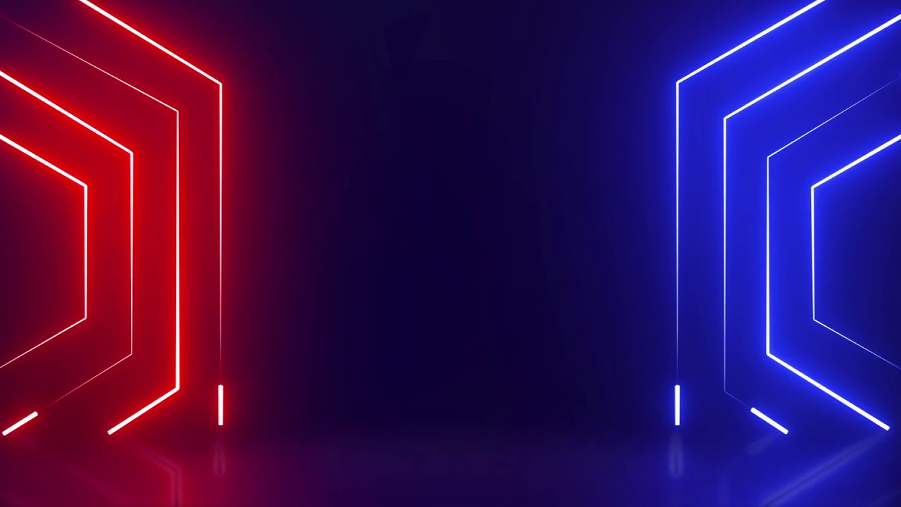 No Copyright Red and Blue Contrasting Neon Lights Background - Free  Animated Background - YouTube