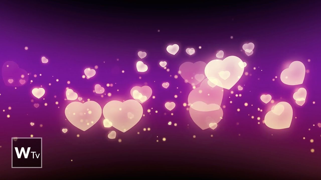 Hearts Love background HD Video for Wedding Animation - YouTube