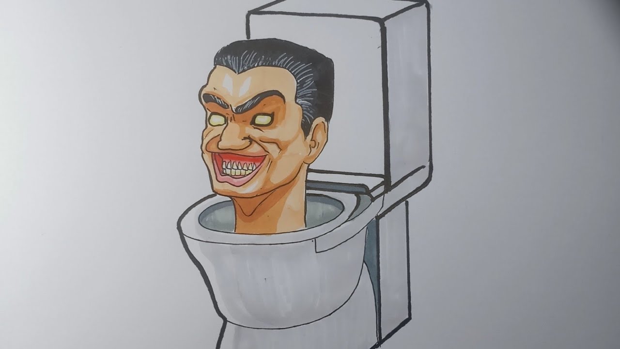 How To Draw Skibidi Toilet GMAN Very Easy Cách Vẽ quái Vật Bồn Cầu ...