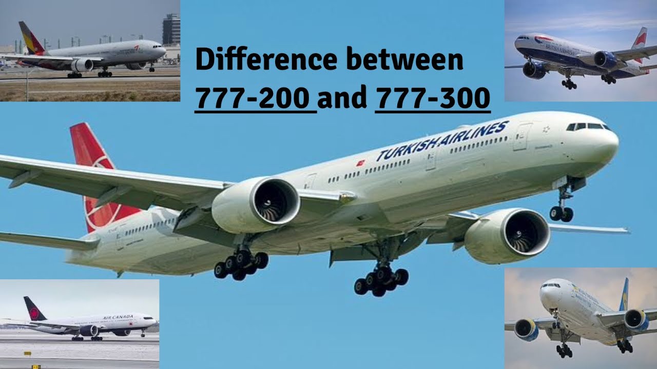 The difference between 777-200 and 777-300. - YouTube