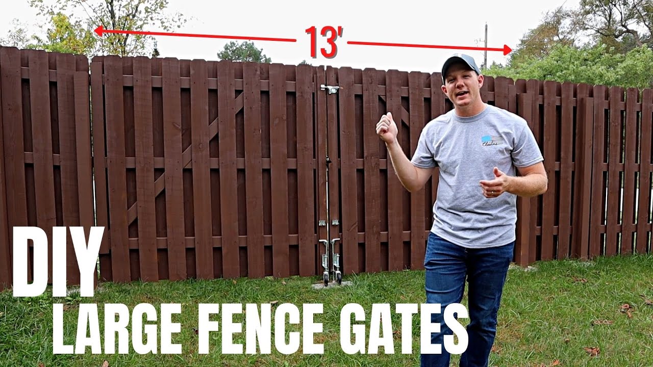 Diy Large Fence Gates | How To Build A Gate That Won'T Sag! | 13' Double  Gate | Fence Makeover Pt. 2 - Youtube