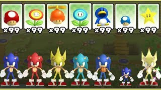 New Super Mario Bros. Wii - All Sonic Power-Ups