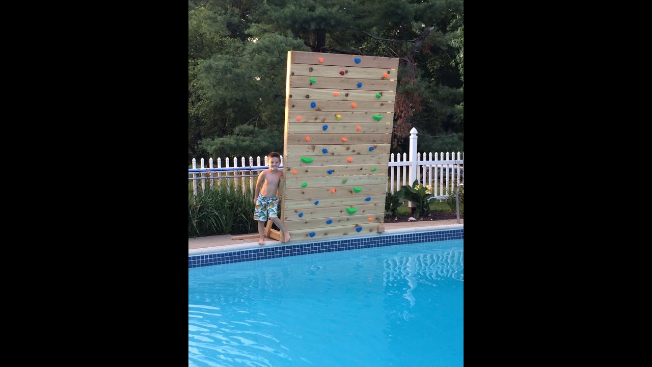 Build Your Own Climbing Rock Wall For Your Pool YouTube