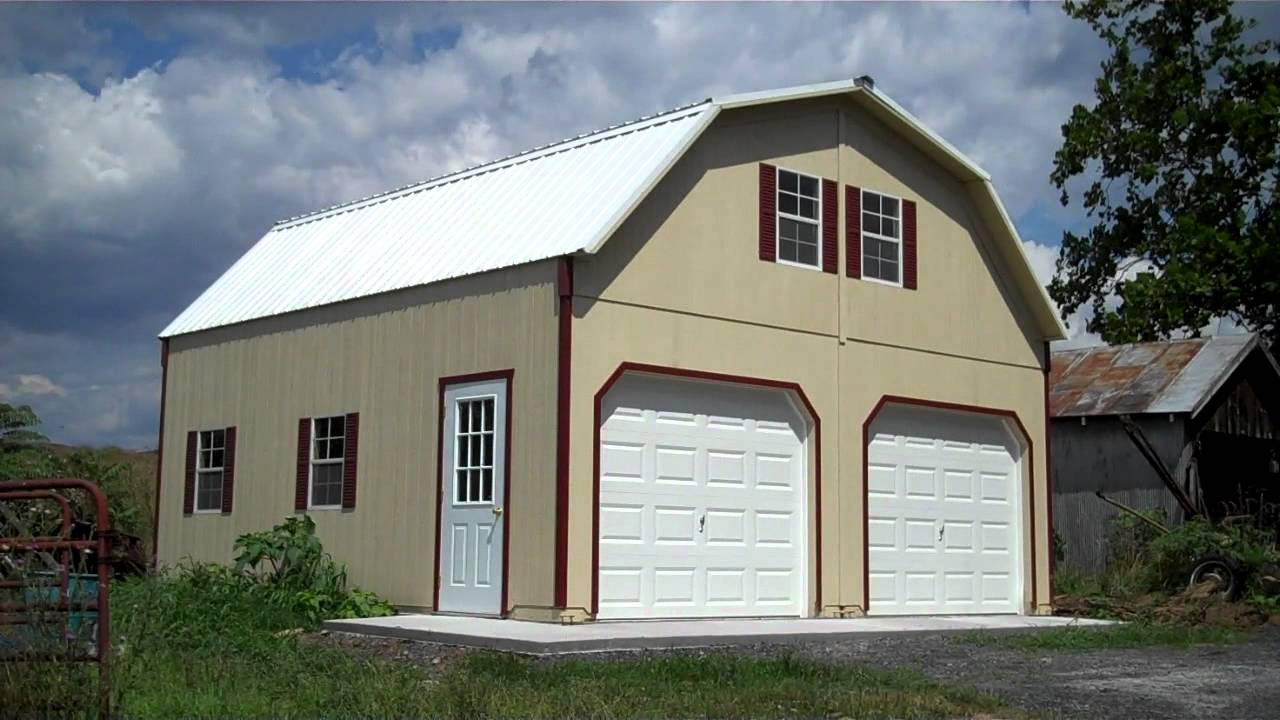 24x24 2 story barn garage - youtube