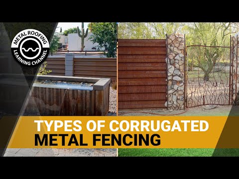 Corrugated Metal Fence Ideas: Residential Metal Fence Designs, Colors,  Styles, Pros And Cons - Youtube