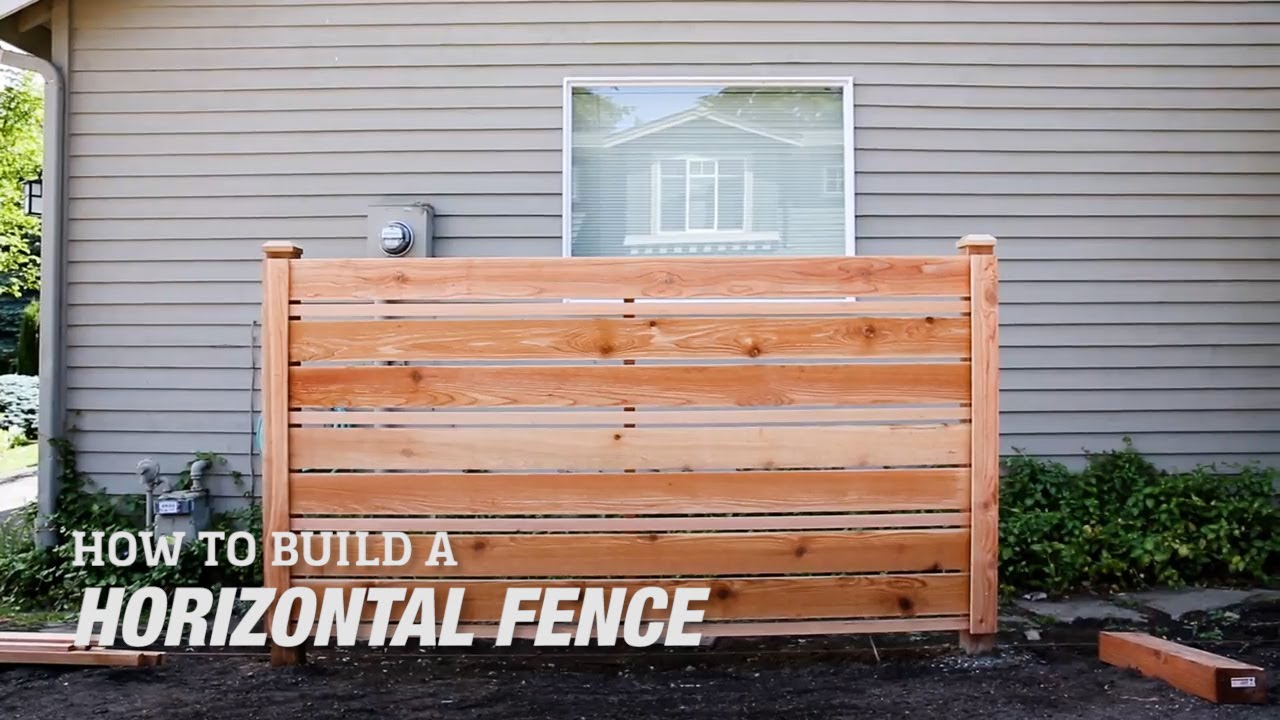 How To Build A Diy Horizontal Fence