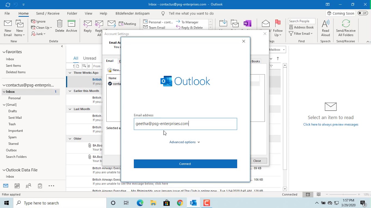 How to Add a New Email Account to Outlook - Office 365 - YouTube